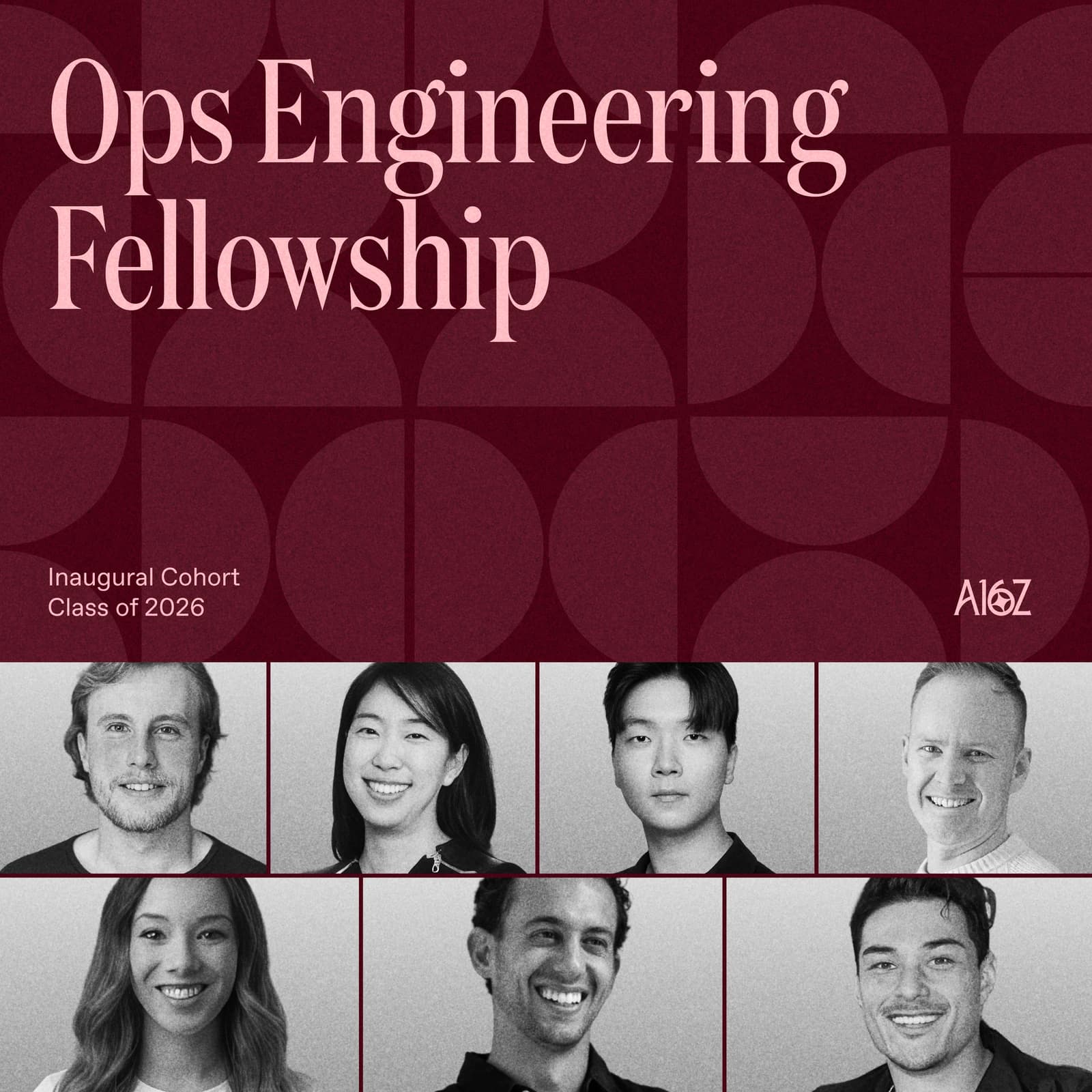 The seven founding fellows of the Ops Engineering Fellowship